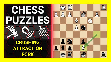 Chess Puzzles to Practice. Themes: Crushing, Attraction, Fork. Learn Chess