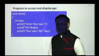 C Language Program to Accept age from user and show it on screen