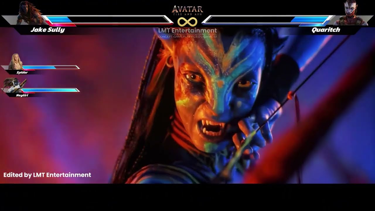 Avarta 3: Jake Sully & Spider VS Quaritch Final Battle WITH HEALTHBARS | Concept Game UI