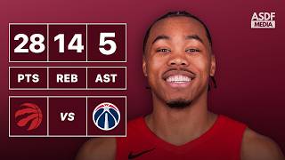 Scottie Barnes 28 PTS 14 REB 5 AST 2 STL 2 BLK vs WAS | Full Game Highlights