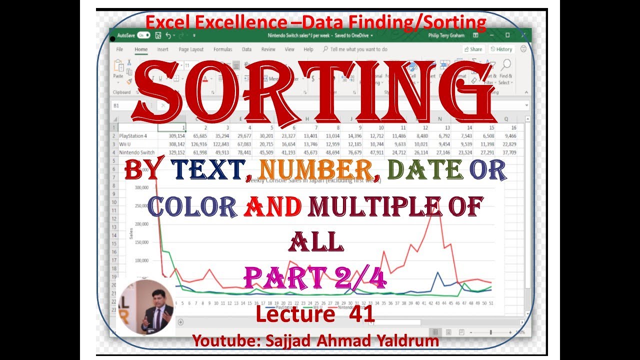 Excel Tutorial Lecture 41 Sorting the Data - YouTube