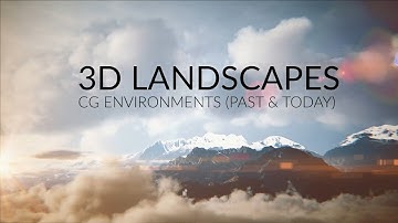 3D Landscapes - CG Environment (mountains, valley, grass, trees, clouds... all made with Vue)