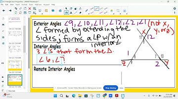 Geometry 4.1 Triangle Sum Properties