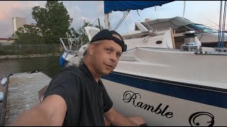 Installing New Lifelines On My Sailboat - Overnight at the Marina... |  E47