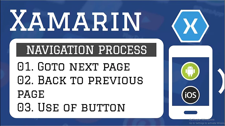 Xamarin : Page Navigation Example [Next page, Previous page] | Part 2