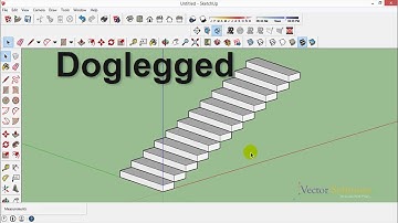 Doglegged Staircase Method - II in SketchUp