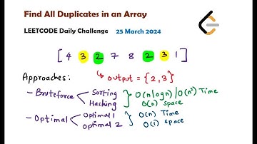 Find All Duplicates in an Array | Leetcode Daily Challenge | 25 March 2024 | Problem of the Day