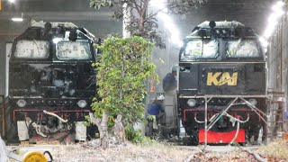 PAINTING PROGRESS OF THE CC 206 LOCOMOTIVE IN BLACK, ONLY TWO UNITS IN INDONESIA