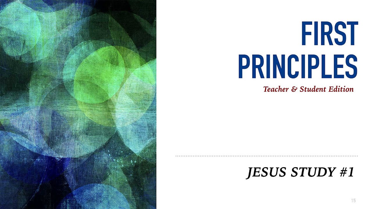 ICOC First Principles Jesus Study 1 Robert Carrillo M.Div. YouTube