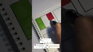 Request Comment Italy Flag🇮🇹 #shorts #italy #countryflags #art
