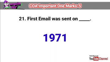 COA QUIZ | Important One Mark Questions part-5 | Line by line test | quiz | PENGUIN 360