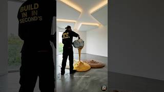 THIS FLOOR VIDEO WILL BLOW YOUR MIND 😱 Luxury Flower Marble Epoxy Floor Transformation #shortsfeed