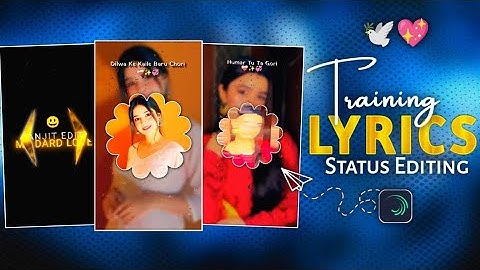 🔥 Training Lyrics Status Editing | Alight Motion Tutorial | Trending Status Edit 2025 | Sanjit Edit 