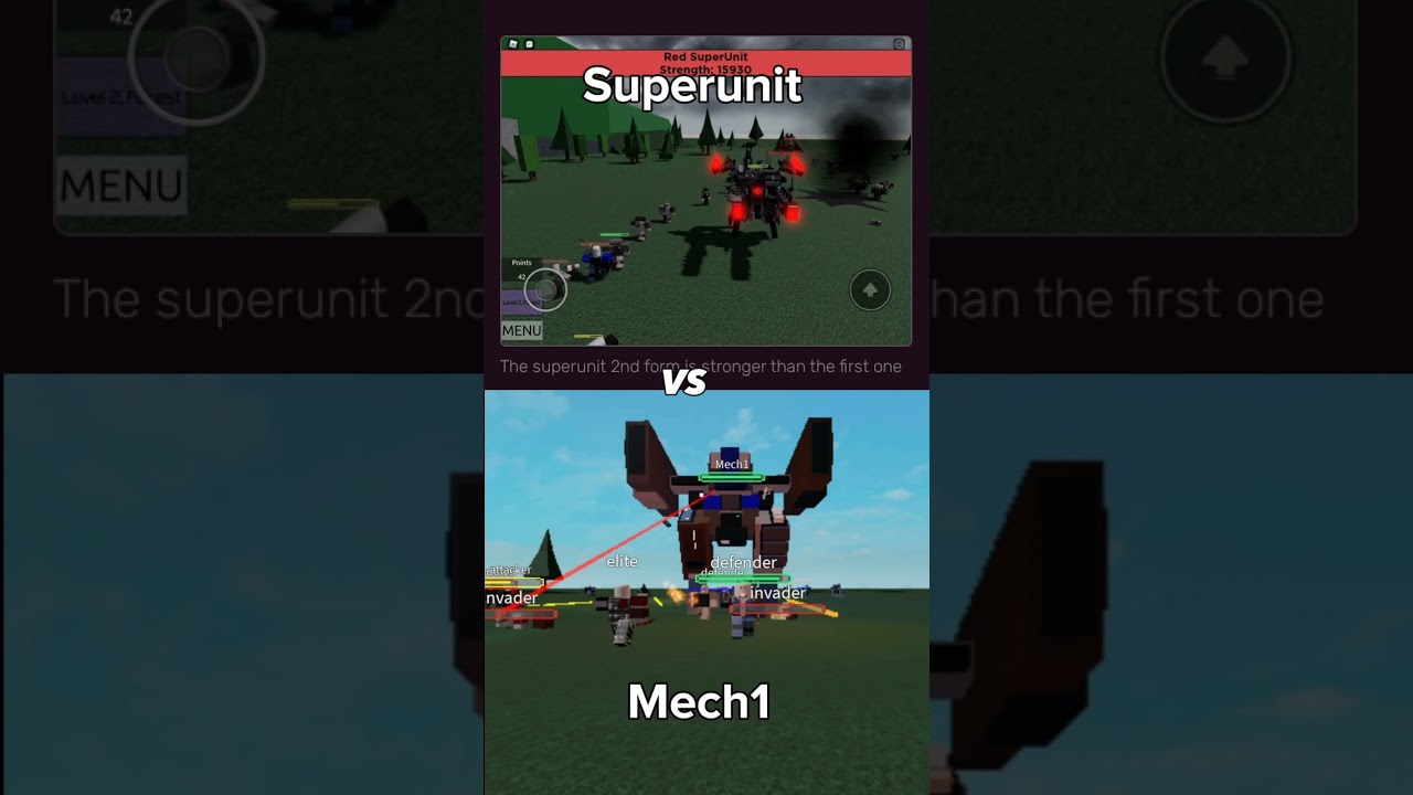 Red Superunit Vs Mech1 (Ai War Red vs Blue) Roblox