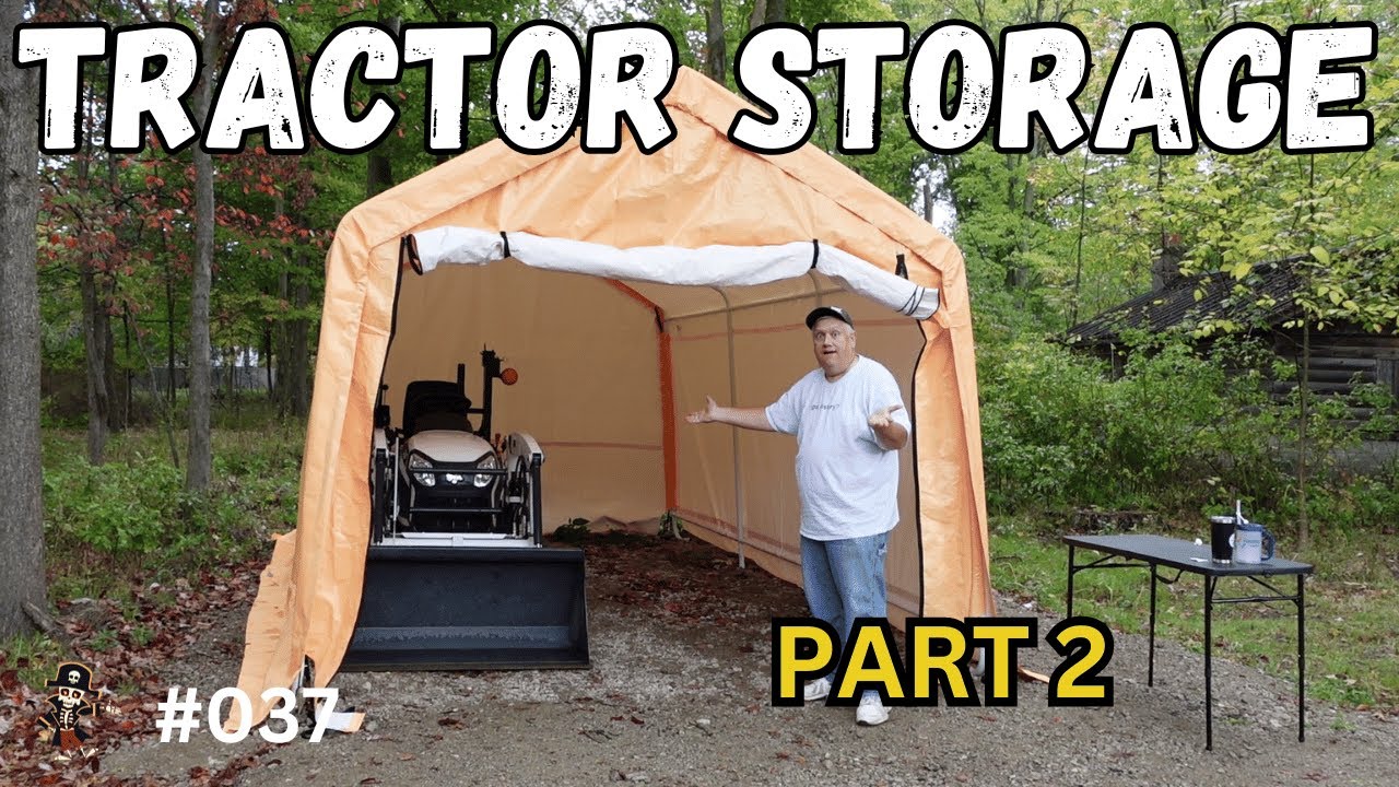 HARBOR FREIGHT PORTABLE GARAGE BUILD PART 2 Donley Cove YouTube