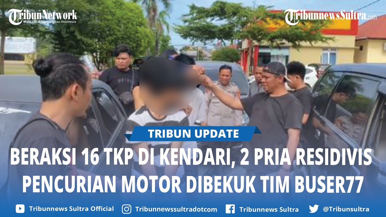 Tampang 2 Residivis Curanmor 16 TKP di Kota Kendari Sulawesi Tenggara Dibekuk Tim Buser77