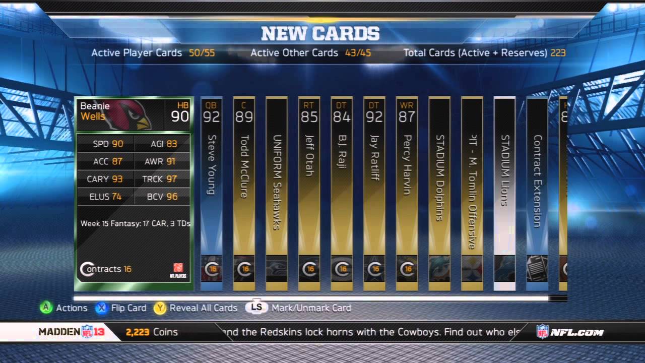 Madden 13 Ultimate Team Pack Opening