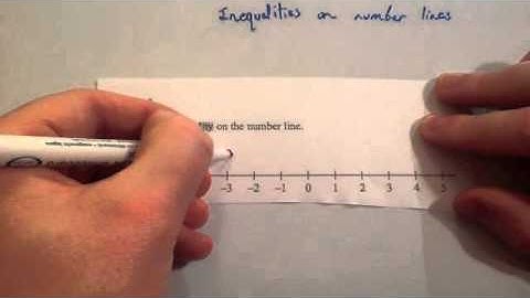 Inequalities on a number line - Corbettmaths