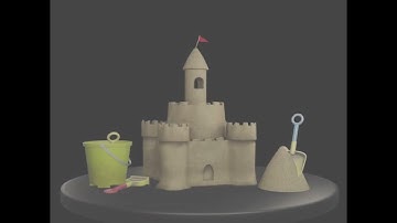 Sand castle 3D Truntable