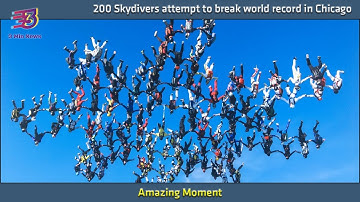 200 Skydivers attempt to break world record in Chicago | 3 Min News
