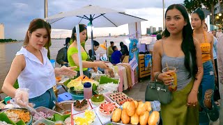Amazing Place! Walking Tour in Cambodian STREET FOOD 2025 - Phnom Penh Food Market Tour