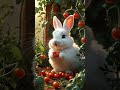 The rabbit is eating ripe tomatoes. #cute #animals #cuteanimals #bunny #pets #rabbit #cartoon