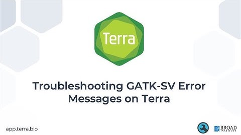 Troubleshooting GATK-SV Error Messages on Terra