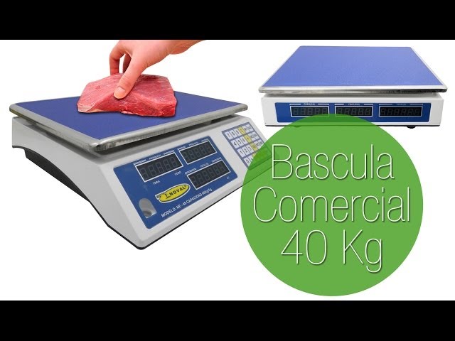 Báscula Comercial 40Kg Digital Peso Precio Importe 