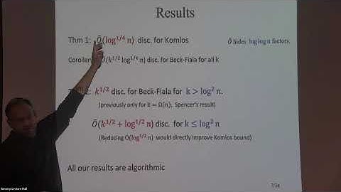 On Beck-Fiala and Komlós Conjectures - Nikhil Bansal