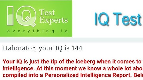 Halonator 144 IQ - whats my IQ EQ | everything test experts practice 2024
