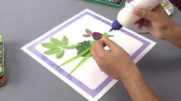 Art and Craft class 3 - Little Bird:  Leaf Pasting | Kriti Educational Videos
