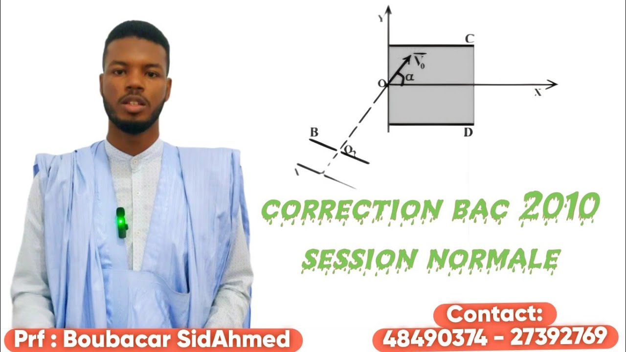 Physique | Correction bac 2010 session normale (champ électrique)