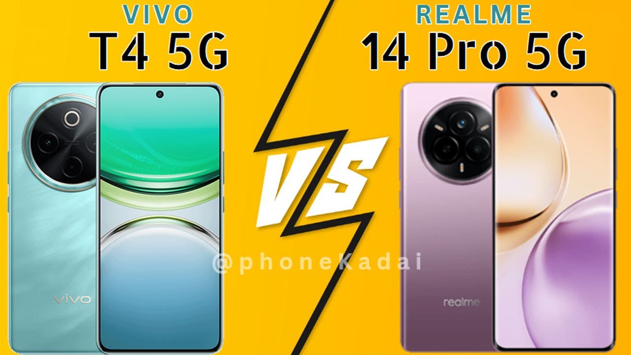Vivo T4 vs Realme 14 Pro 5G Phone specs comparison