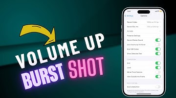 How to Turn On/Off Camera Use Volume Up For Burst Shot on iPhone 15