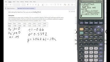 Hypothesis Test For Linear Correlation, Critical Value