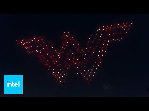 Wonder Woman Drone Light Show | Intel