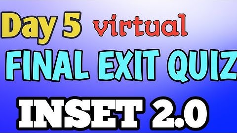 VINSET 2.0 Day 5 Final Exit Quiz