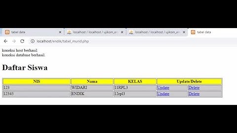 TUTORIAL MENAMPILKAN ISI TABEL MYSQL DENGAN PHP