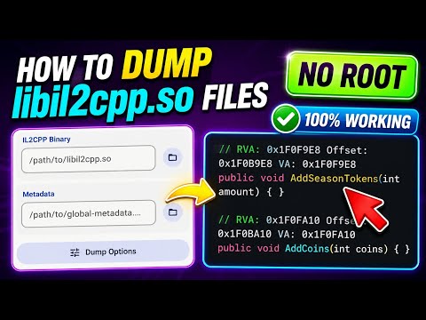 How to Dump libil2cpp.so & global-metadata.dat | IL2CPPDumper Tutorial | No Root