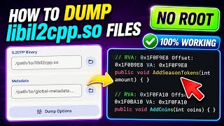 How to Dump libil2cpp.so & global-metadata.dat | IL2CPPDumper Tutorial | No Root Profile