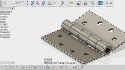 How make a door hinge  - fusion 360 tutorial
