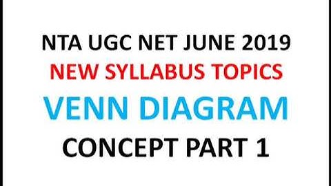 Venn diagram part 1 nta UGC net paper 1