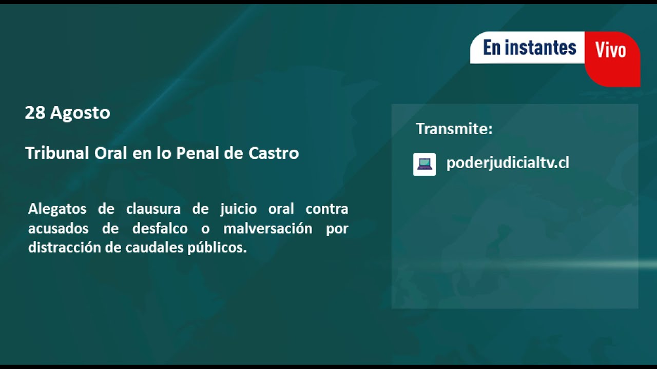 Alegatos de clausura de juicio oral contra acusados de desfalco o