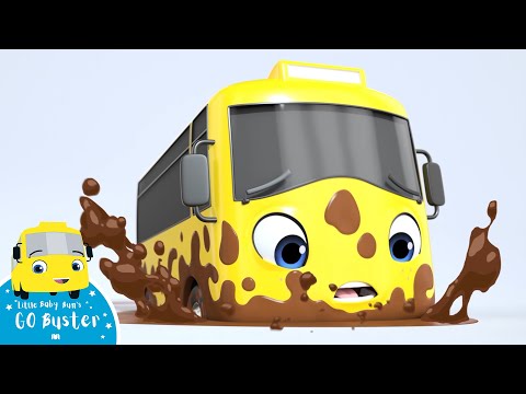 Stuck in the Mud - Go Buster the Yellow Bus | Nursery Rhymes & Cartoons | LBB Kids