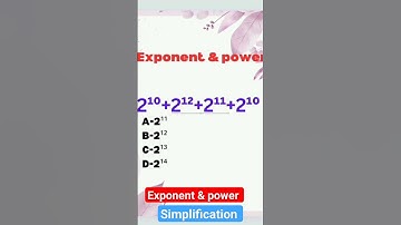 Exponent & power, Simplification, Basic math, exponent #maths #exponents #mathematics #shorts