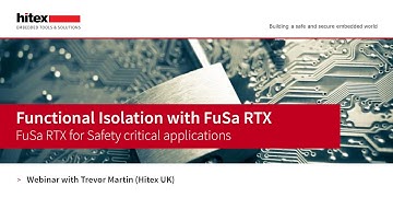 Hitex Webinar: FuSa RTX for Safety critical YouTube