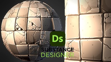 Stylized Floor Tile Damaged - Substance 3D Designer