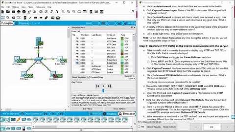9 3 1 2 Packet Tracer Simulation   Exploration of TCP and UDP Communication converted
