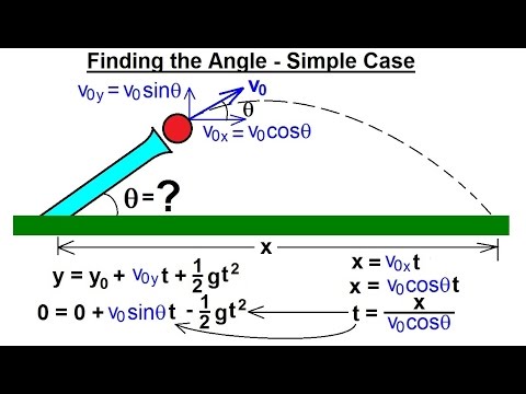 Physics 3.5: Projectile Motion - Finding the Angle (1 of 4) Simple Case ...