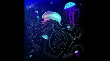Jellyfish Digital Art Time Lapse Procreate